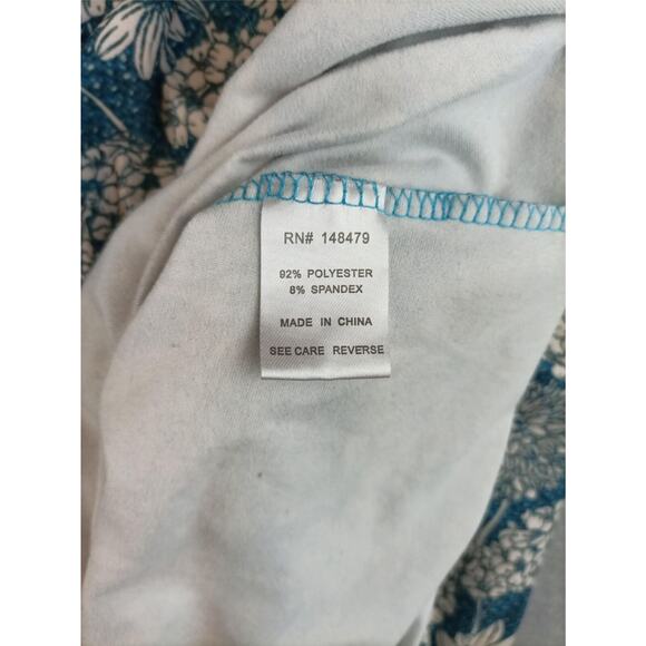 Azalea by Firmiana Womens Tunic Blouse Size 4X Blue Floral Daisy Plus - Picture 8 of 12